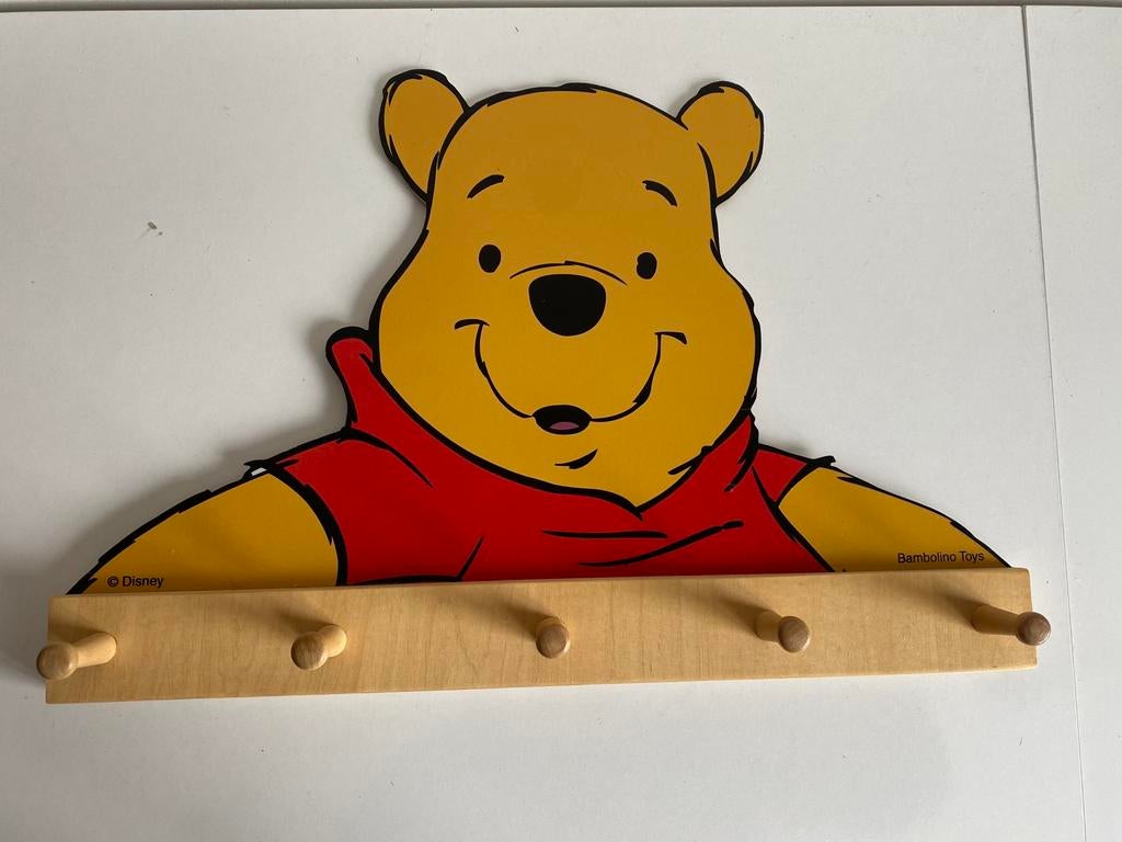 Winnie the Pooh houten kapstok kinderkamer, Wandkapstok, Nieuw, Ophalen of Verzenden, Minder dan 100 cm