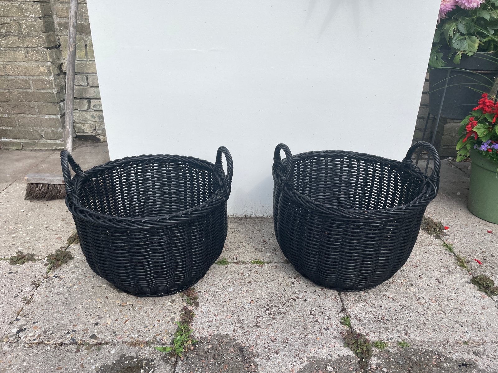 Rotan manden zwart, Ophalen, Kunststof, Gebruikt, Minder dan 30 cm