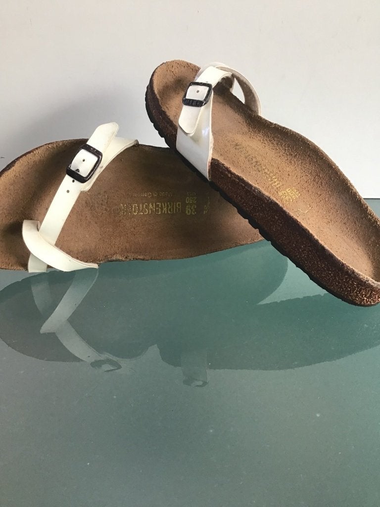 Birkenstock Piazza wit 39 slippers | Gratis verzenden, Kleding | Dames, Schoenen, Slippers, Verzenden, Wit, Zo goed als nieuw