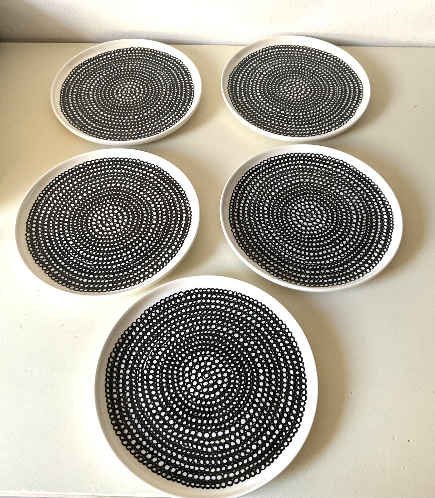 Marimekko 5 bordjes 20 cm siirtolapuutarha, Ophalen of Verzenden, Zo goed als nieuw, Bord(en), Overige stijlen