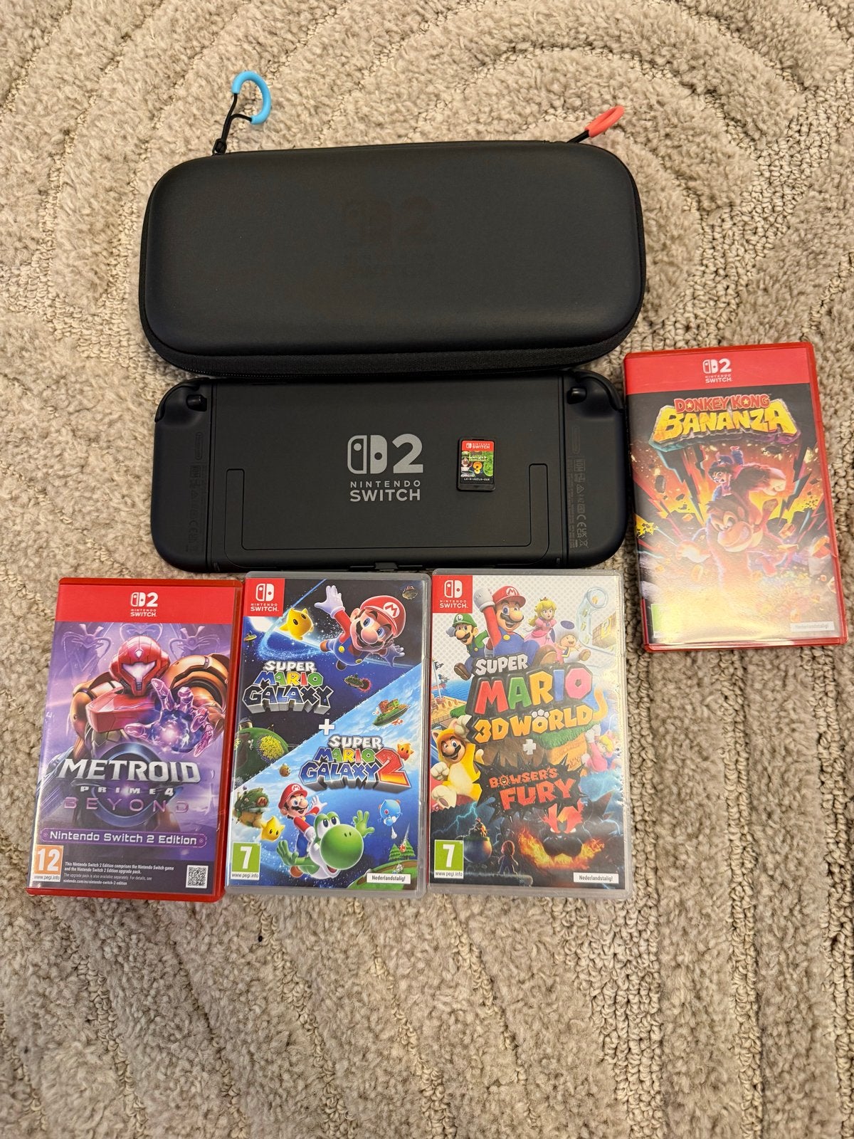 Zo goed als nieuwe Nintendo Switch 2 + 5 games + hoes, Ophalen, Met games, Met 2 controllers, Zo goed als nieuw