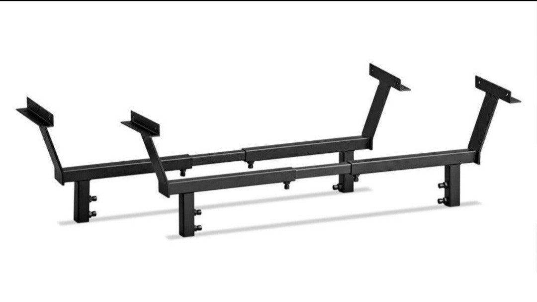 in hoogte verstelbare metalen potenset met bedbodem 90 x 200, Ophalen, Eenpersoons, Zwart, Overige maten