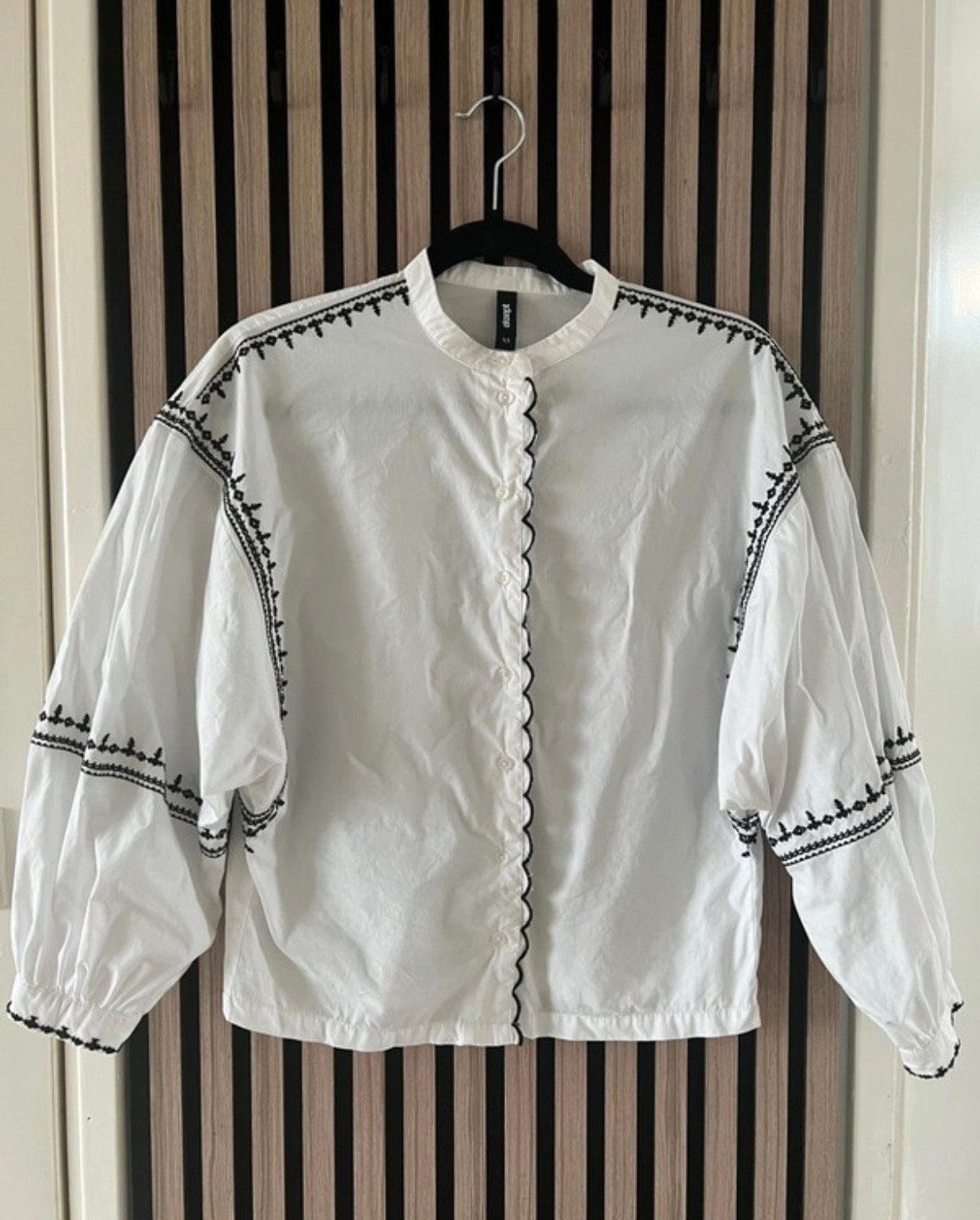 Eksept Folk Blouse - Lonneke, Witte blouse met borduursels, Kleding | Dames, Ophalen of Verzenden, Zo goed als nieuw, Maat 34 (XS) of kleiner