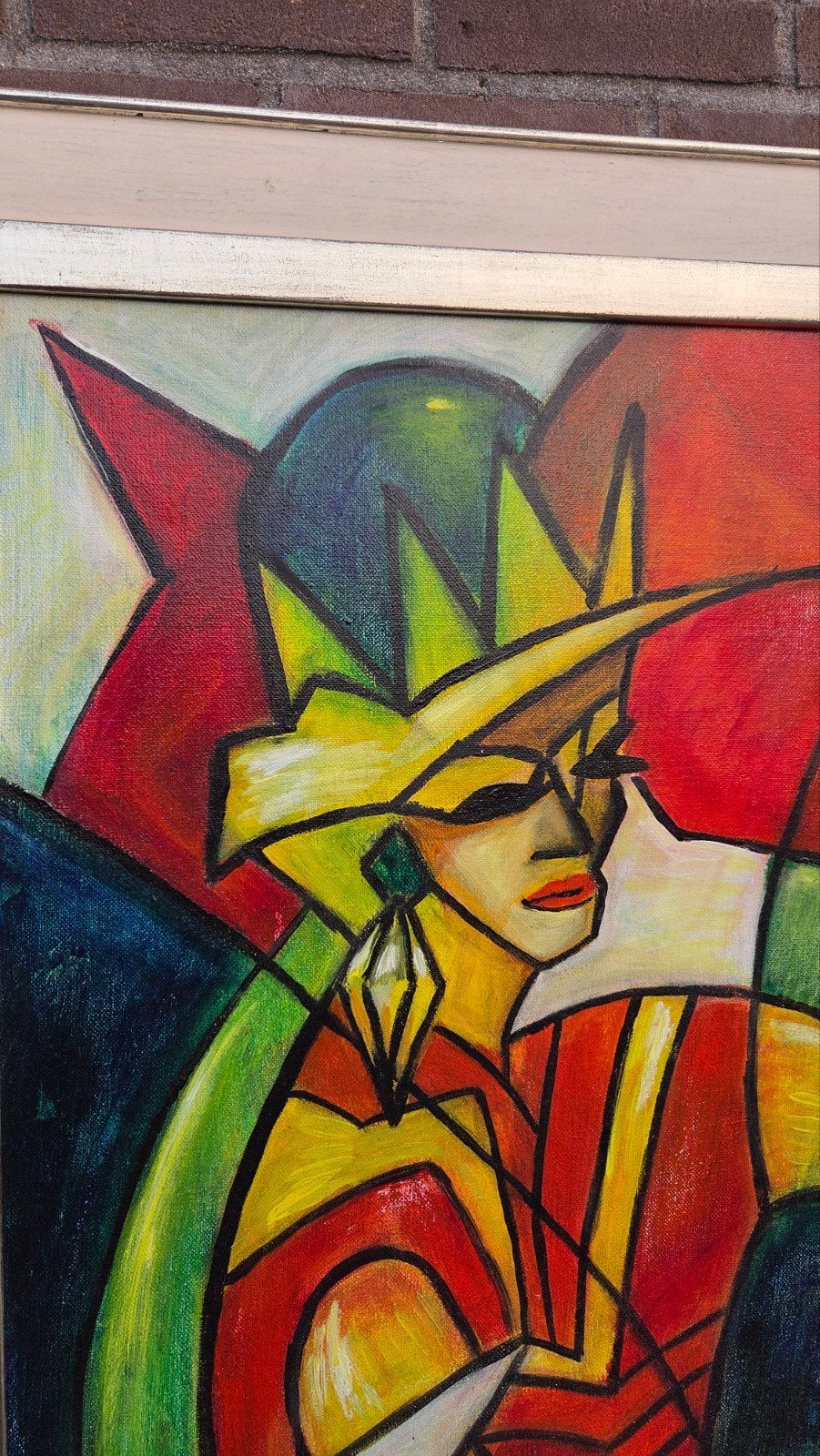prachtige originele abstract schilderij 90x80, Ophalen of Verzenden