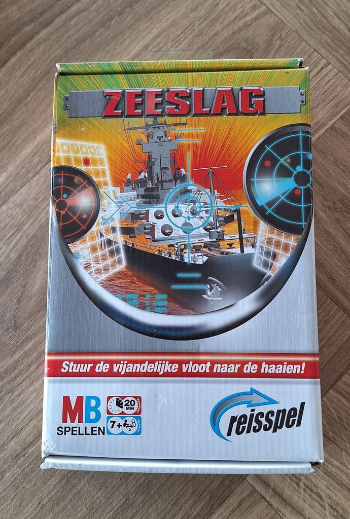 Zeeslag nieuw! Reis/travel uitvoering, Hobby en Vrije tijd, Gezelschapsspellen | Bordspellen, MB Spellen, Een of twee spelers