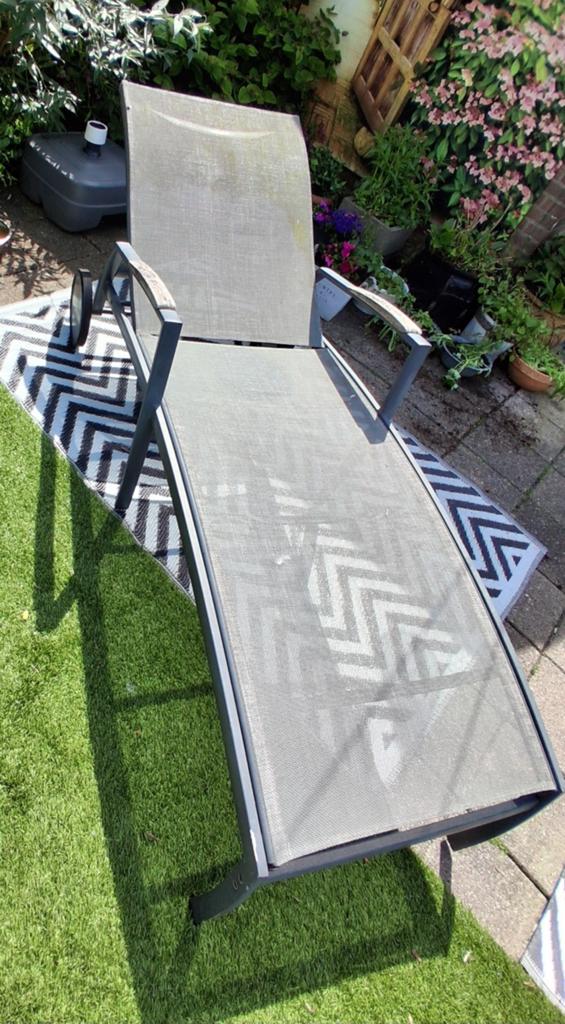 Ligbed, Tuin en Terras, Ligbedden, Ophalen, Gebruikt, Aluminium