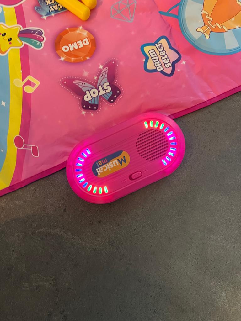 Roze Muziekmat met Licht en Geluid - Eenhoorn Design, Kinderen en Baby's, Ophalen of Verzenden, Gebruikt, Speelkleed, Met licht