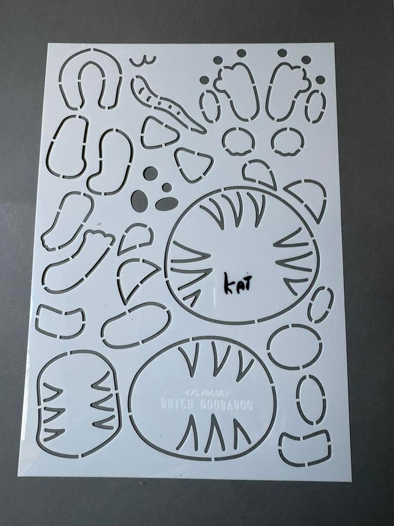 Ddbd tekenmal / stencil 109 kat, Ophalen of Verzenden, Zo goed als nieuw, Overige thema's, Pons of Mal