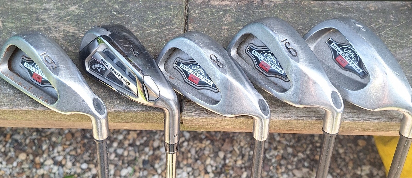 5 Callaway Big Bertha golfclubs, Sport en Fitness, Golf, Ophalen of Verzenden, Gebruikt, Club, Callaway