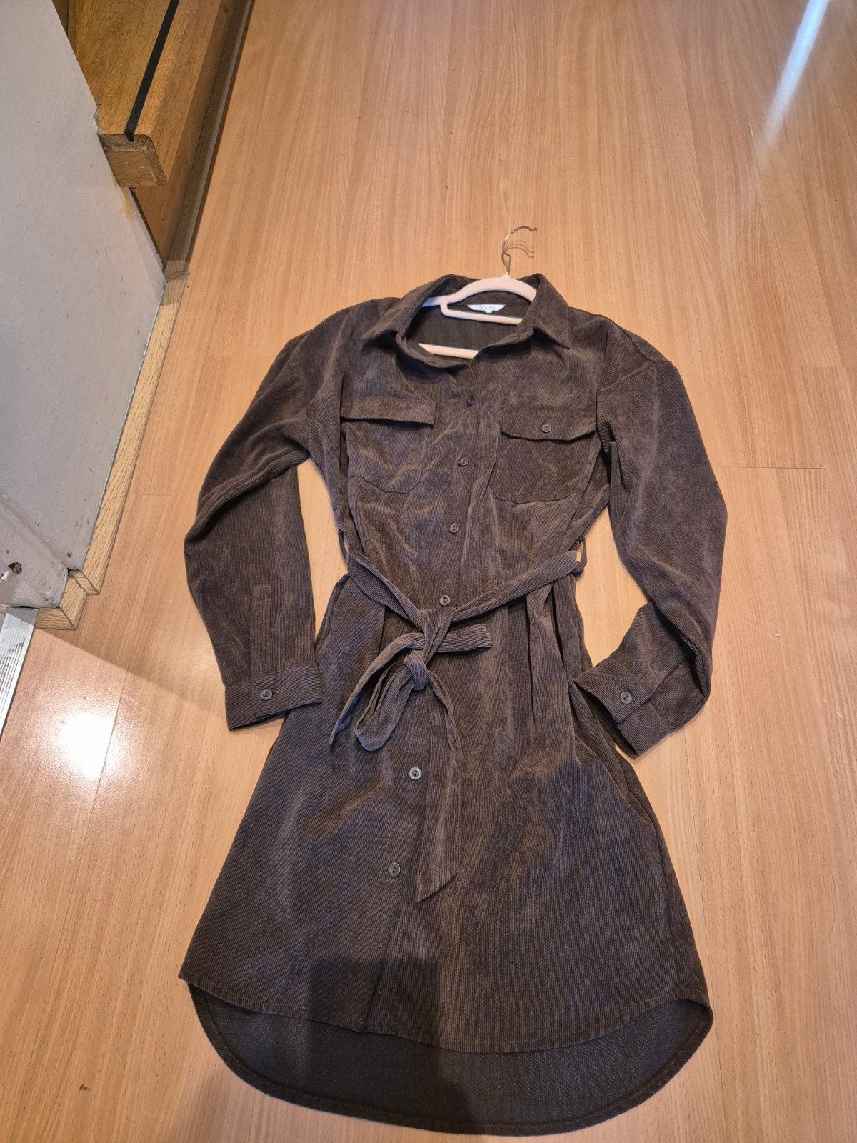Bruine Corduroy Blousejurk Maat S - Zo goed als nieuw!, Kleding | Dames, Ophalen of Verzenden, Zo goed als nieuw, Maat 36 (S)