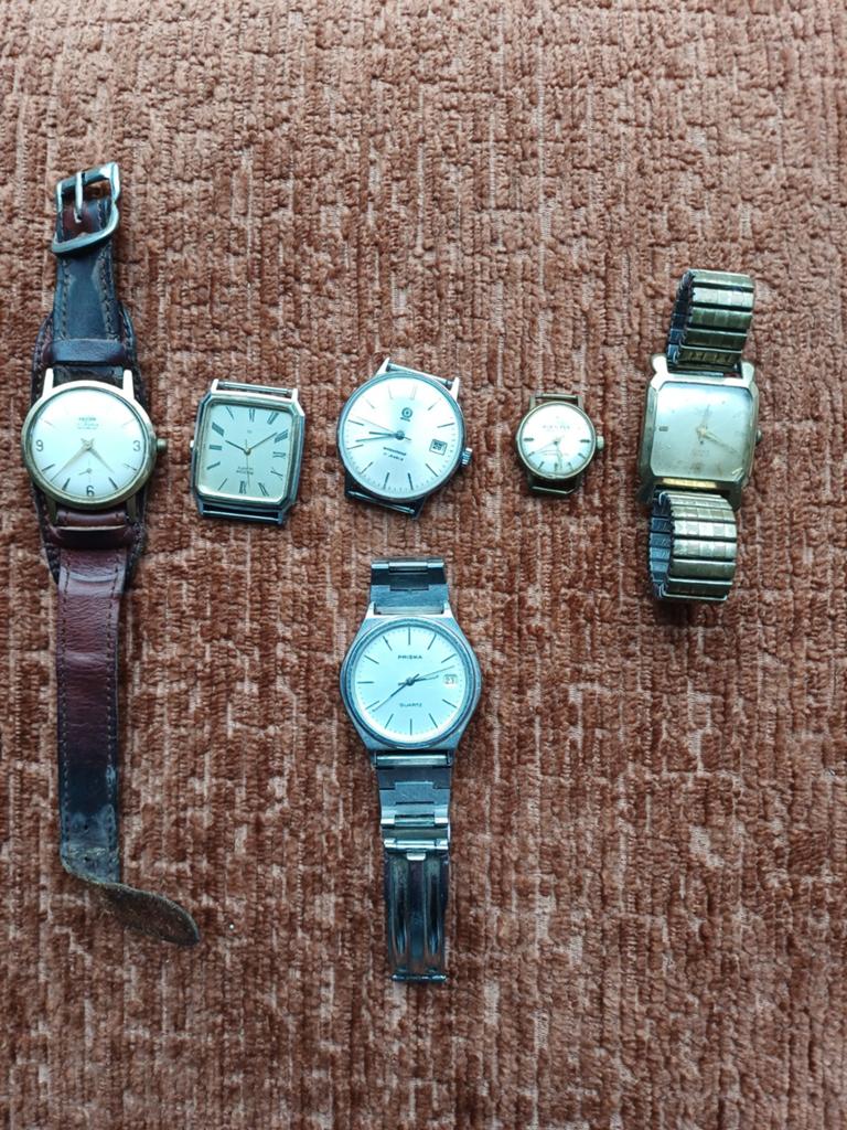 Vintage horloges collectie - diverse merken en stijlen, Sieraden, Tassen en Uiterlijk, Horloges | Antiek, Staal, Met bandje, Polshorloge