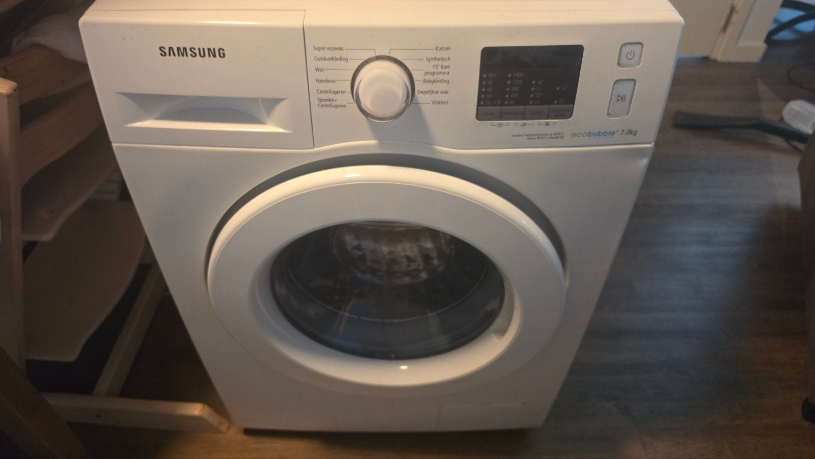 Samsung WF70F5E0Q4W EcoBubble wasmachine – Defect, Ophalen, Niet werkend, 85 tot 90 cm, 1200 tot 1600 toeren