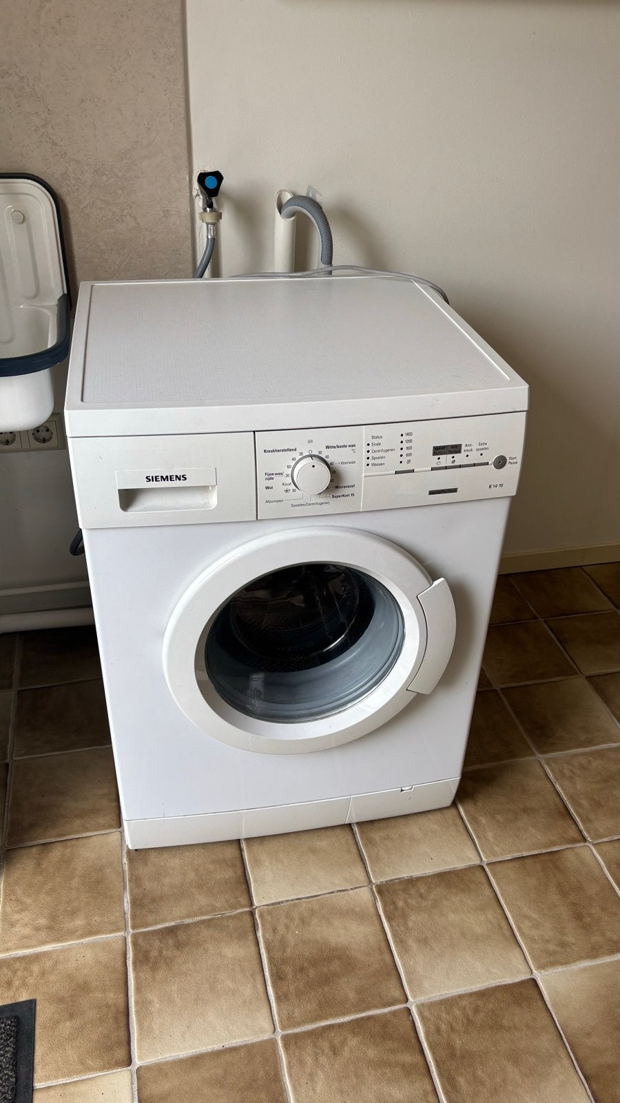 Siemens E14-16 VarioPerfect Wasmachine - Gebruikt, Witgoed en Apparatuur, Wasmachines, Ophalen, Gebruikt, Voorlader, Wolwasprogramma