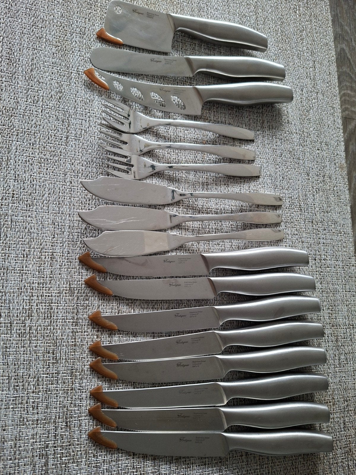 Fontignac Bestekset - Kaasmessen, Vleesvorken, Steakmessen, Ophalen, Gebruikt, Bestekset, Rvs of Chroom