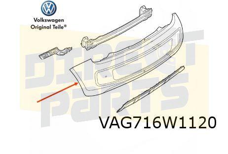 Volkswagen Up! (8/16-) Achterbumper (bij camera) (+/- PDC) (, -, -, Nieuw, Achter