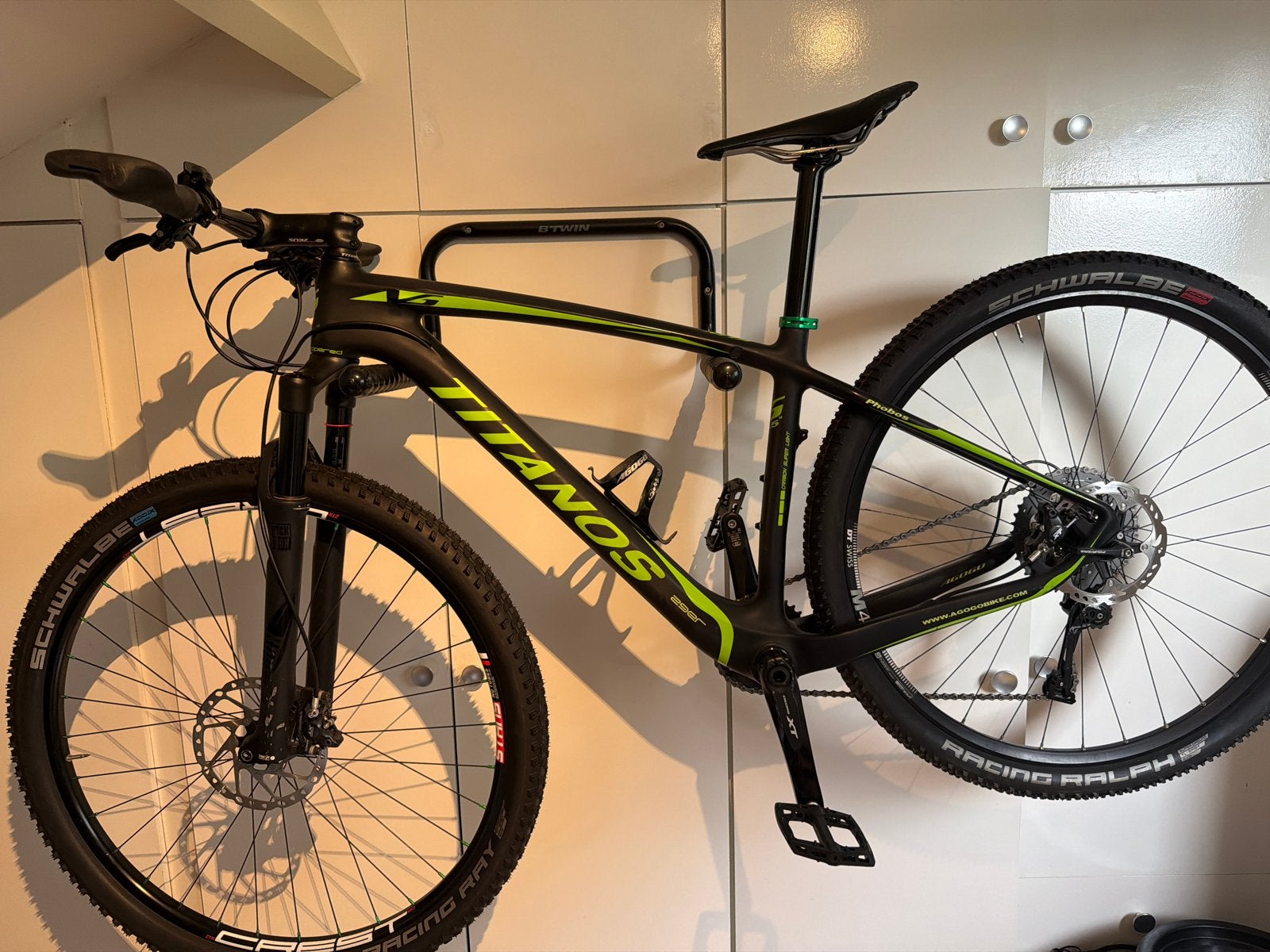 Full carbon mountainbike Shimano XT 1x11 Rockshox 29er, Hardtail, Heren, Zo goed als nieuw, Schijfrem