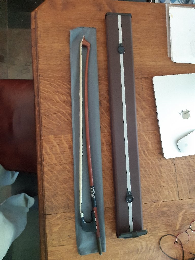 strijkstok contrabas, Muziek en Instrumenten, Ophalen of Verzenden, Gebruikt, Met koffer