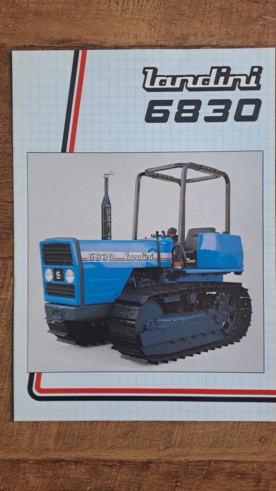 folder Landini 6830 rupstractor, rupstrekker, Ophalen of Verzenden, Zo goed als nieuw, Folder