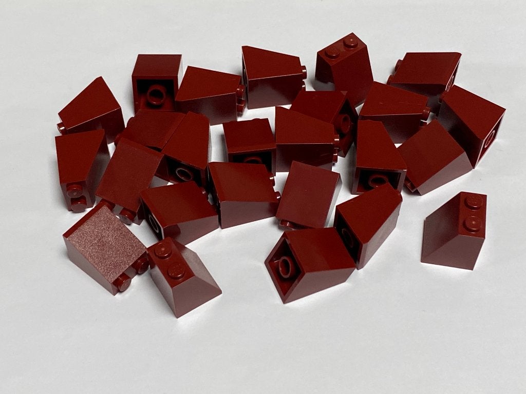Partij 25x nieuwe 2x2x2 Lego dakpannen in diverse kleuren, Overige thema's, Lego, Nieuw, Ophalen of Verzenden