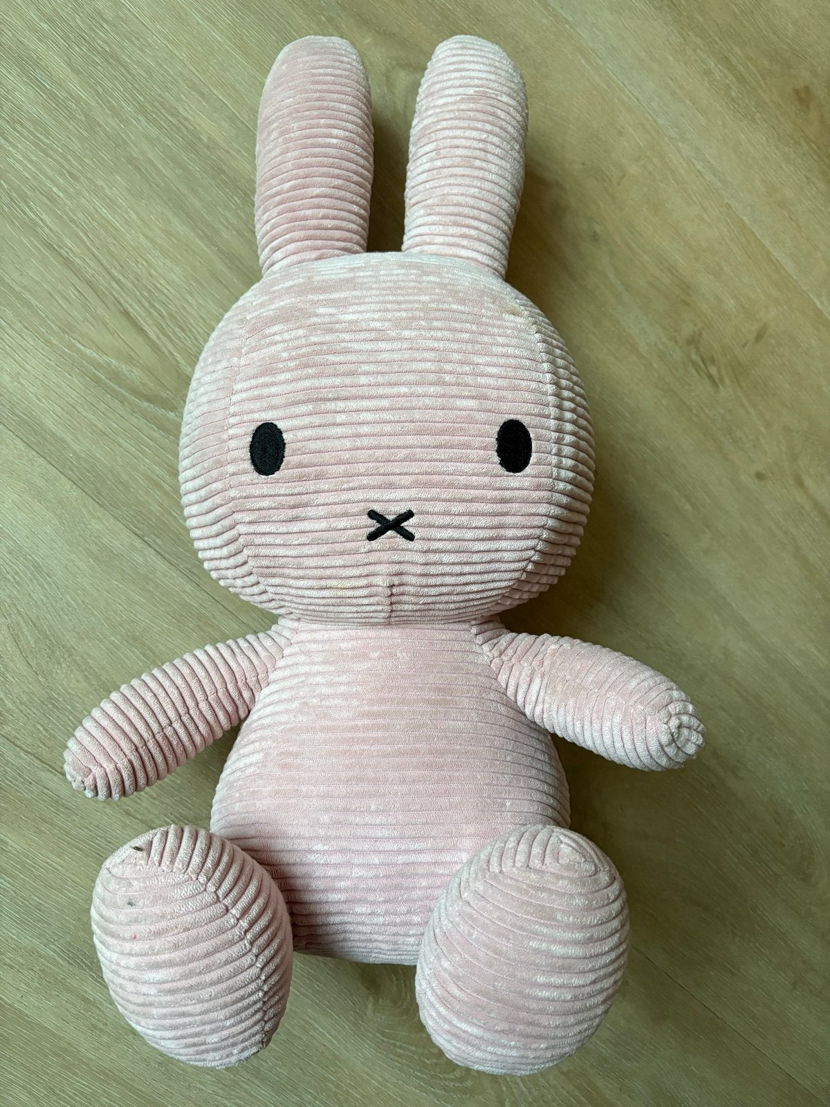 Nijntje knuffel roze ribstof - 70cm, Gebruikt, Overige merken, Konijn, Nijntje