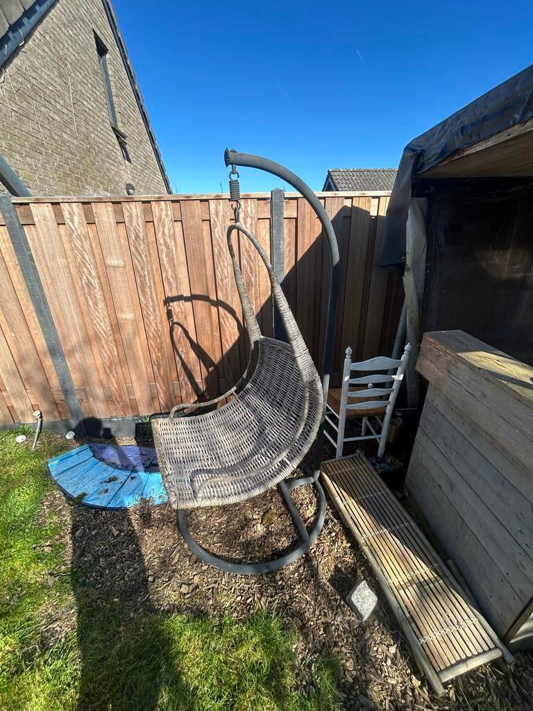 Hangstoel Egg - Rotan Look, Tuin en Terras, Ligbedden, Ophalen of Verzenden, Gebruikt, Wicker