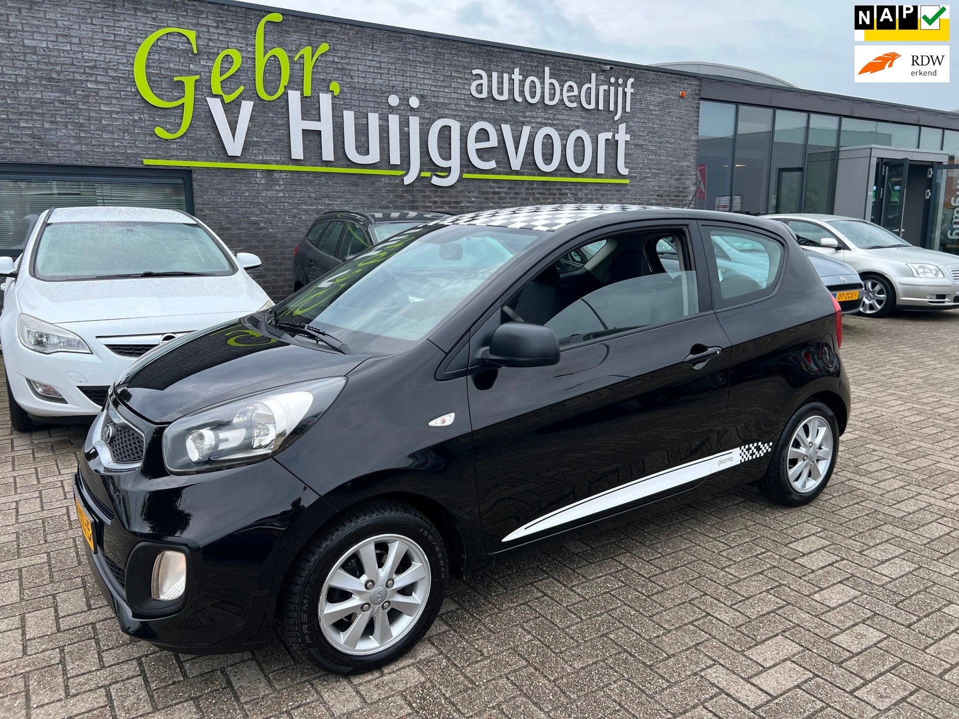 Kia Picanto 1.0 CVVT ISG, Auto's, Voorwielaandrijving, Euro 5, Gebruikt, Zwart