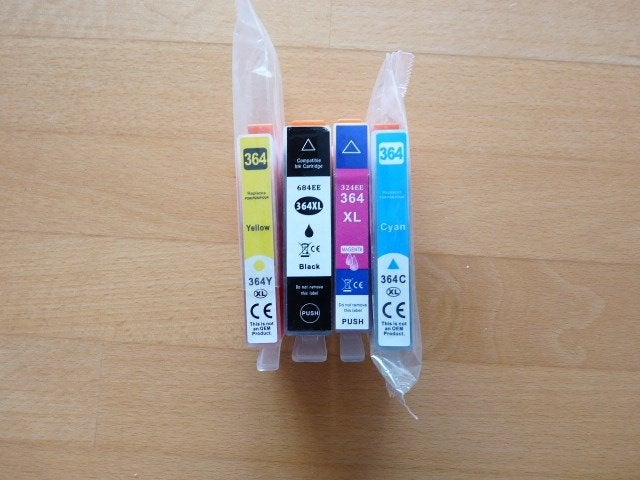 4 inkt cartridges inkjet printer 364, Ophalen of Verzenden, Nieuw, Cartridge, Huismerk