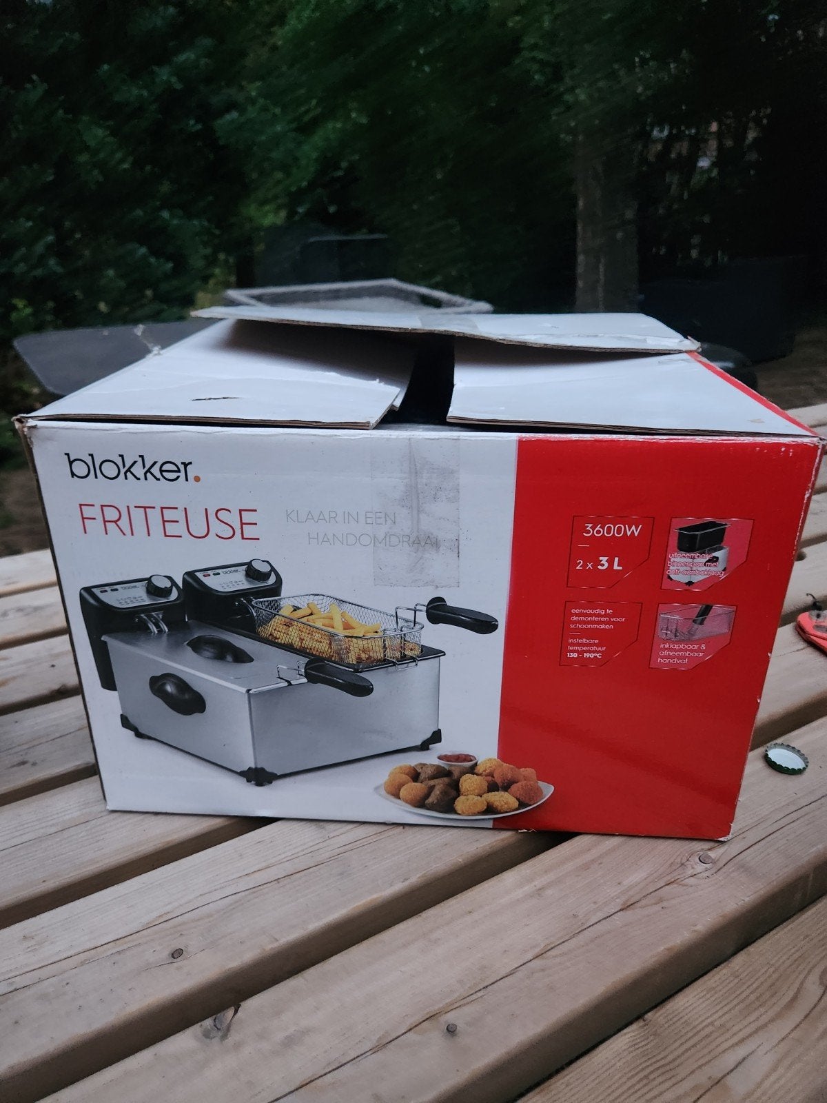 Blokker Duo-friteuse 2x3L - Klaar in een handomdraai, Witgoed en Apparatuur, 4 liter of meer, Ophalen of Verzenden, Nieuw, Duo-friteuse