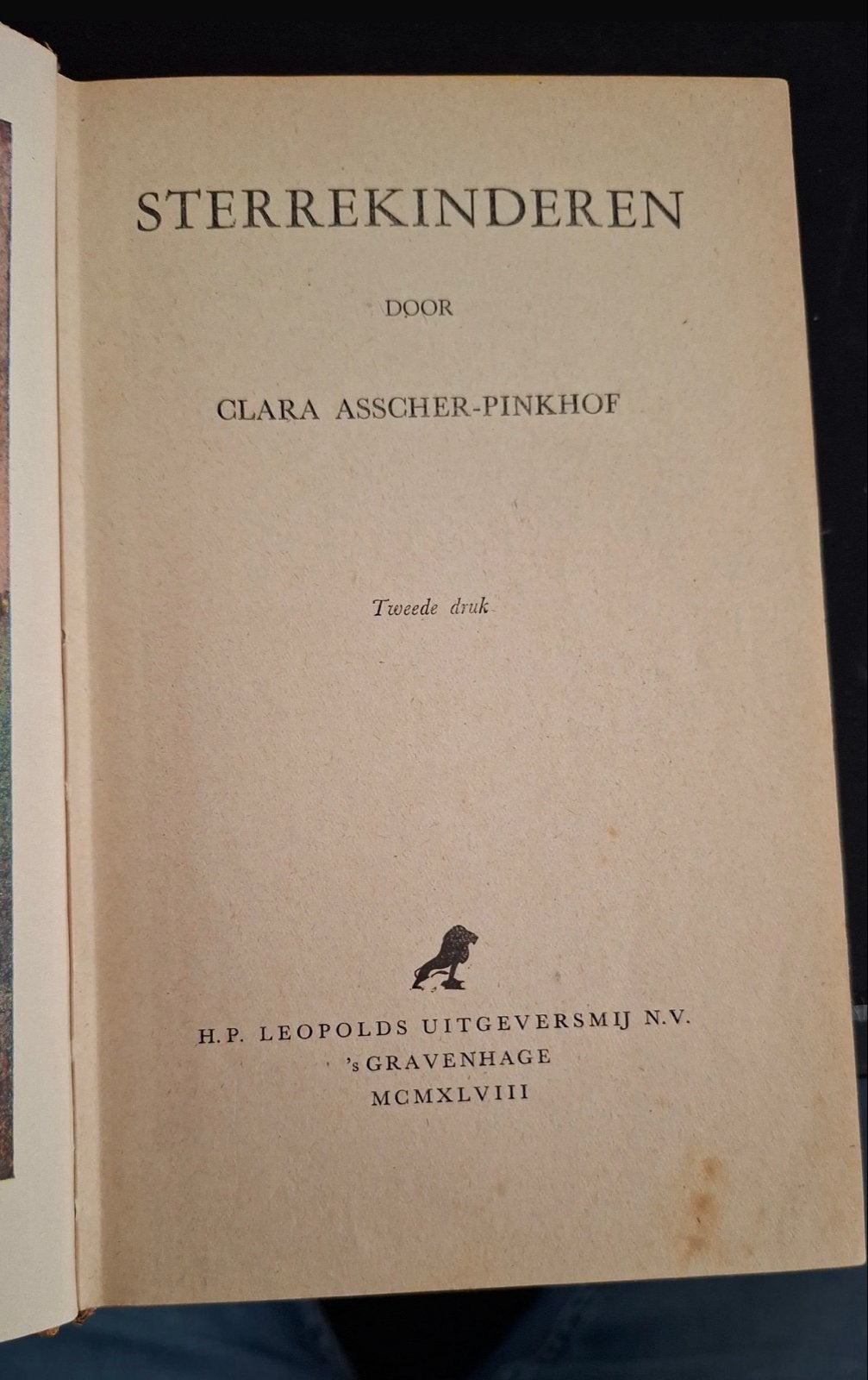 Sterrekinderen - Clara Asscher-Pinkhof (1948, Tweede Druk), Boeken, Ophalen of Verzenden, Gelezen, Nederland