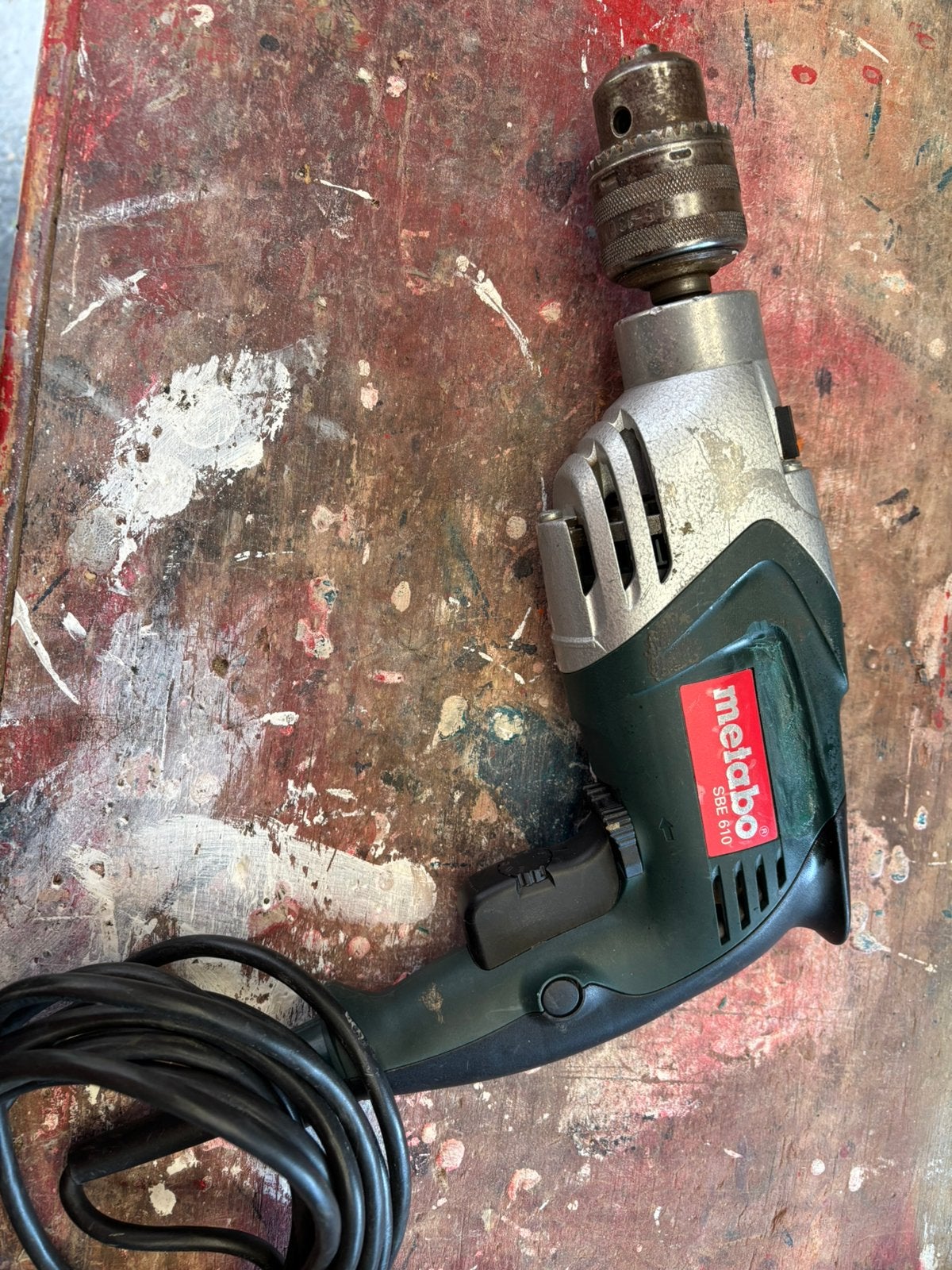 Metabo boormachine met gewone boorkop, Doe-het-zelf en Verbouw, Gereedschap | Boormachines, Ophalen of Verzenden, Gebruikt, Boormachine