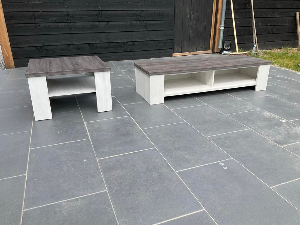 TV meubel en salontafel/bijzettafel set, Ophalen, 50 tot 100 cm, 100 tot 150 cm, Zo goed als nieuw