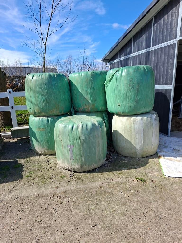 9 midi balen voordroog van afgelopen jaar, Ophalen, Vee