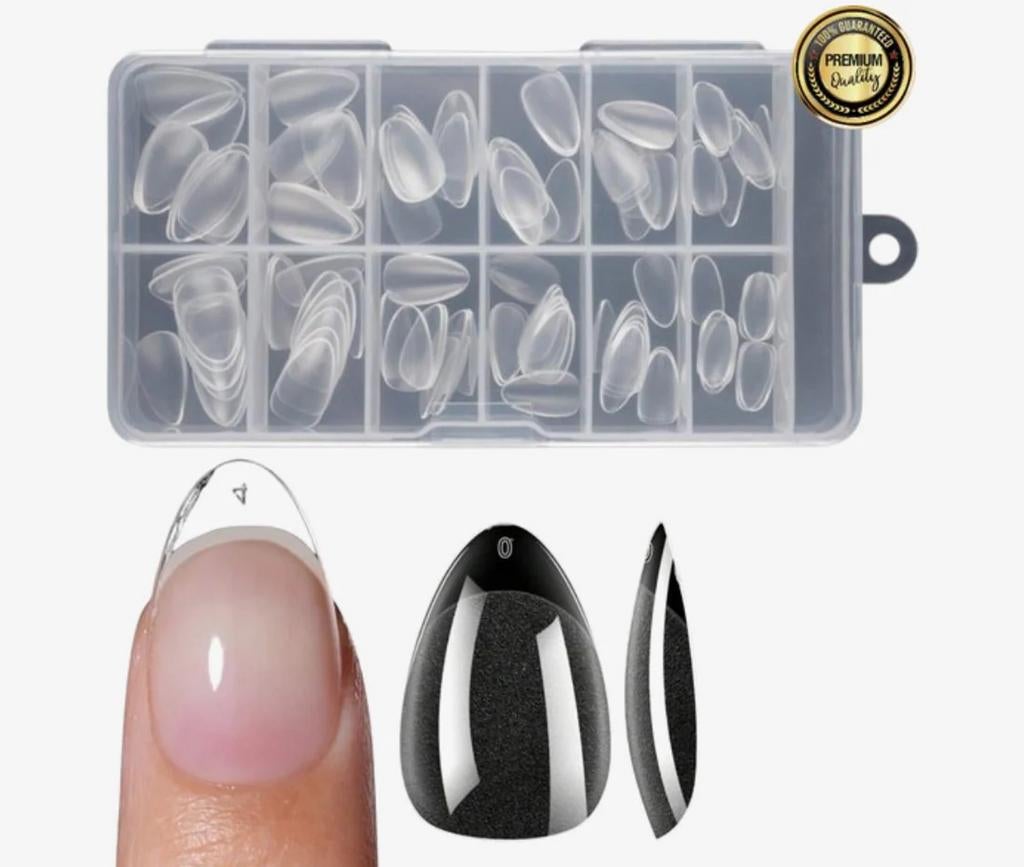 GUAPÀ Nageltips Transparant Almond 120 pcs, Sieraden, Tassen en Uiterlijk, Ophalen of Verzenden, Zo goed als nieuw, Overige kleuren
