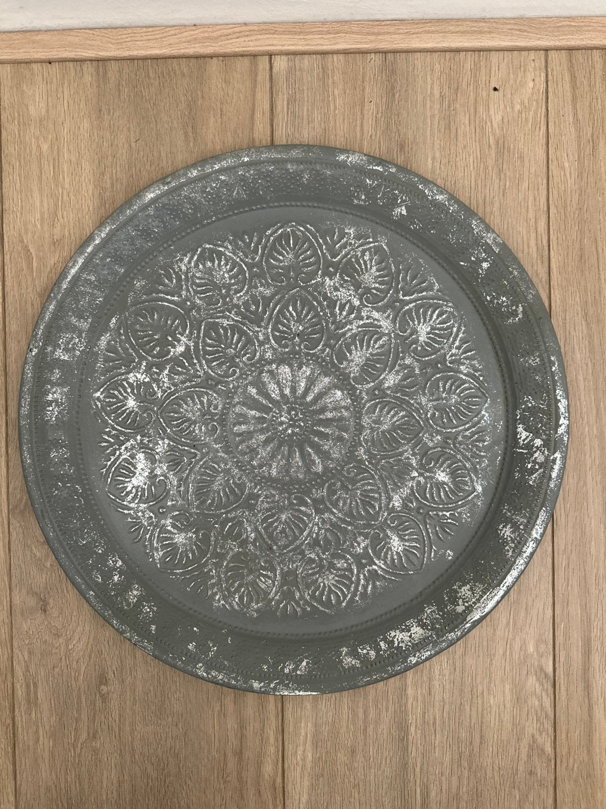 Decoratie plateau / dienblad, Huis en Inrichting, Rond, Ophalen of Verzenden, Metaal, Afgeronde hoeken