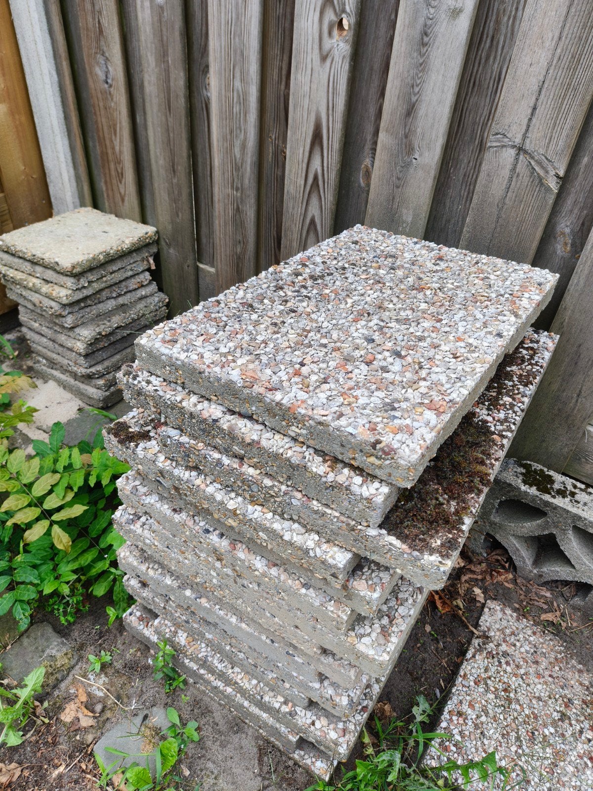 Gebruikte terrastegels van beton met grind, Ophalen, Gebruikt, 5 tot 10 m², Beton