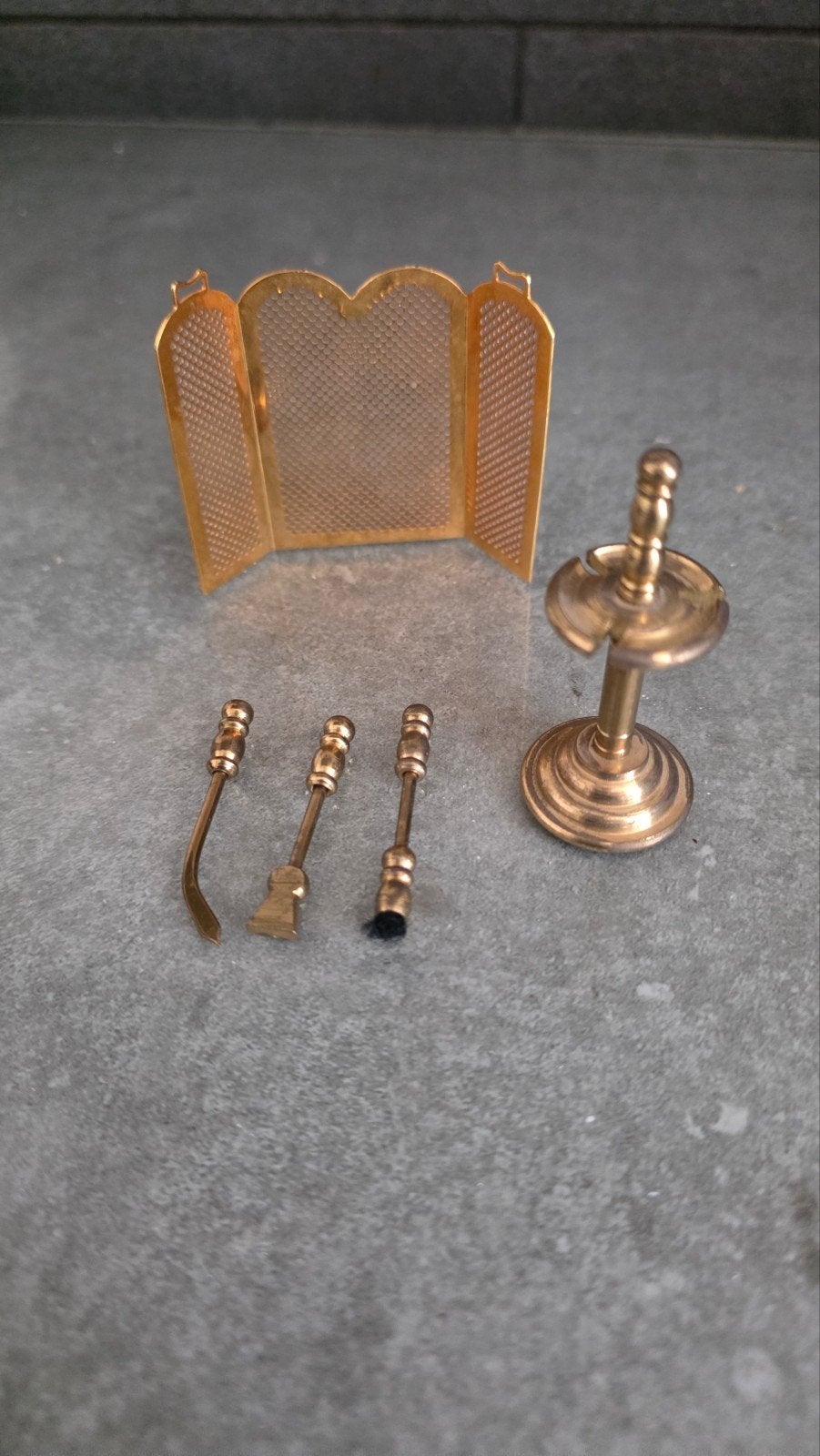 Miniatuur open haard setje voor poppenhuis, Ophalen of Verzenden, Gebruikt