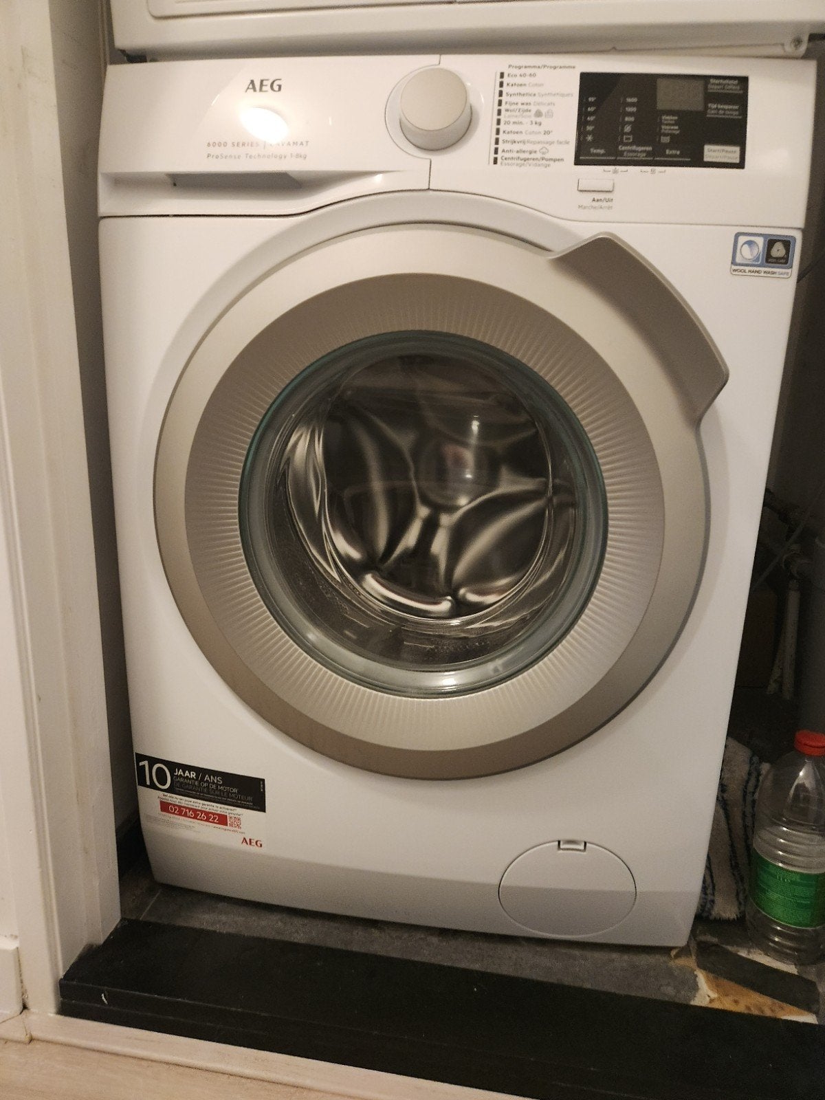 wasmachine AEG 6000  LAVAMAT ProSense 1-8kg, Ophalen, 1200 tot 1600 toeren, 8 tot 10 kg, Zo goed als nieuw