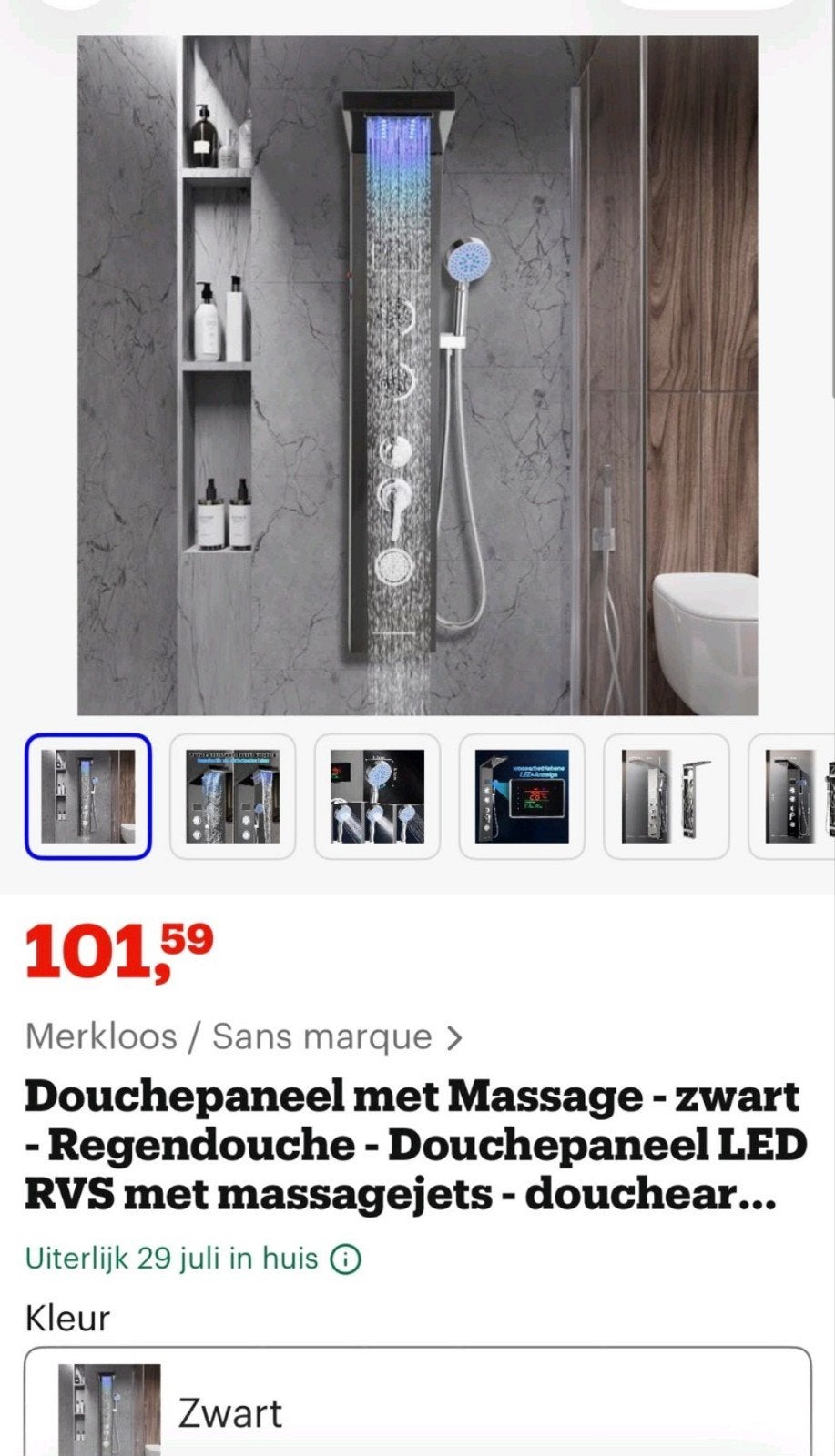 Douche paneel met massage en Led nieuw!!, Ophalen of Verzenden, Nieuw