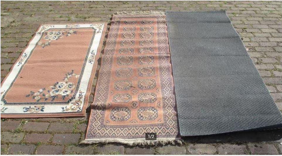 3 oude Tapijten, Ophalen of Verzenden, Gebruikt, Rechthoekig, 200 cm of meer