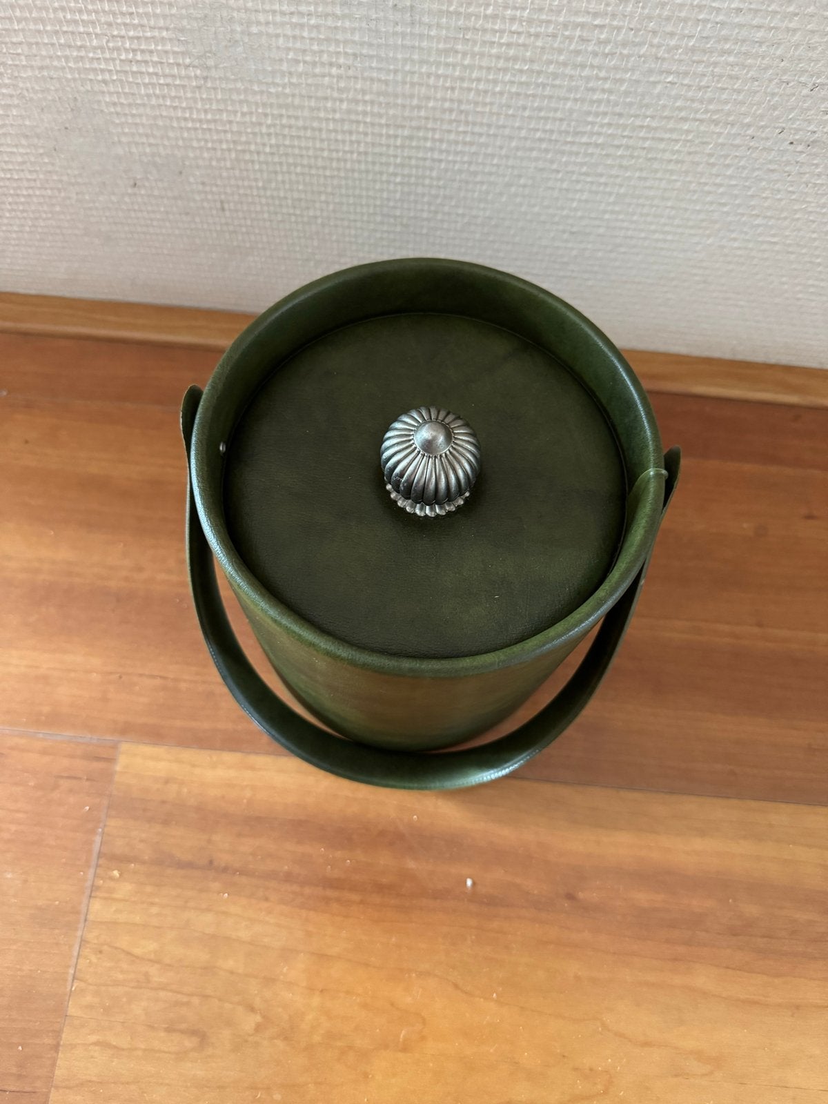 Vintage Groene IJs Bucket met Handvat, Ophalen of Verzenden