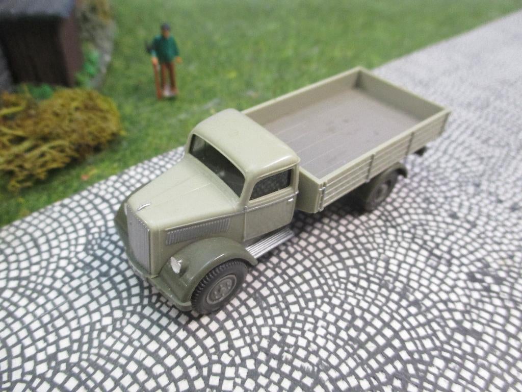 '39-'51 Opel Blitz 3t Wiking 840 1973 uitg. ZONDER Opel logo, Ophalen of Verzenden, Gebruikt, Bus of Vrachtwagen, Wiking
