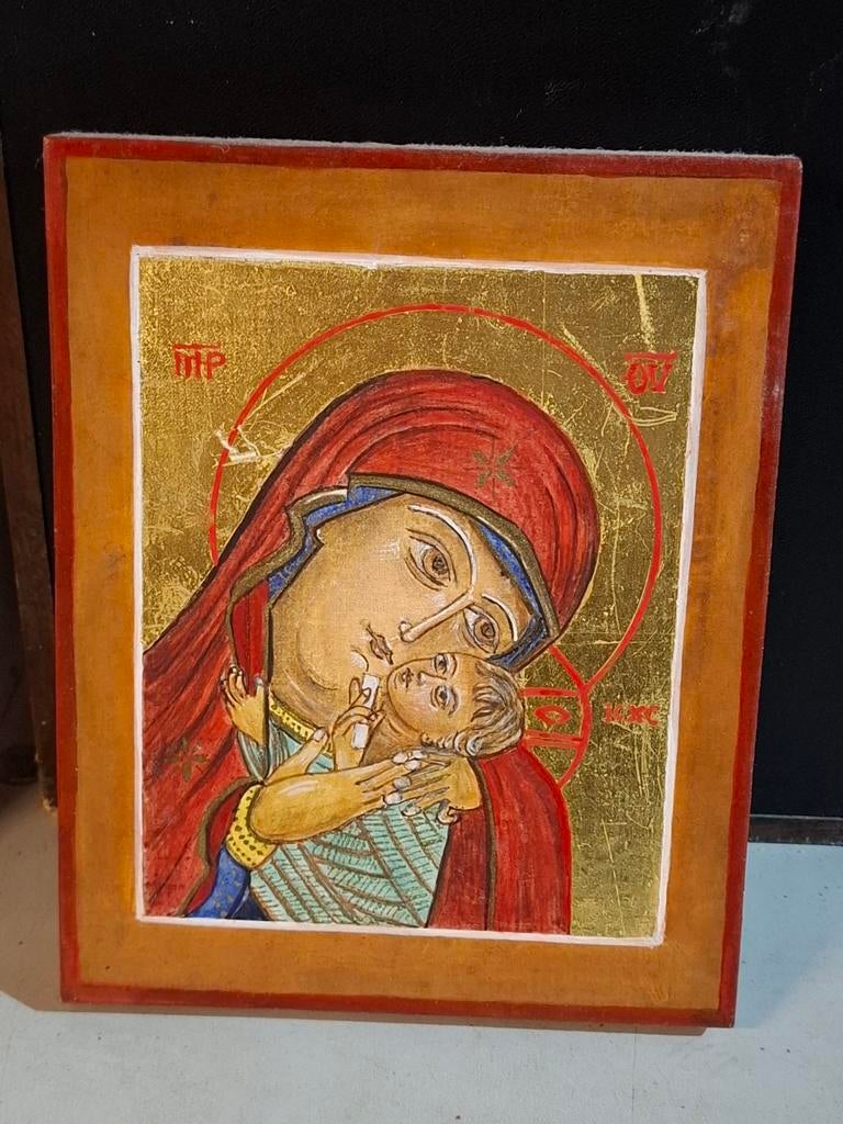 Icoon van Maria met kind, Ophalen of Verzenden