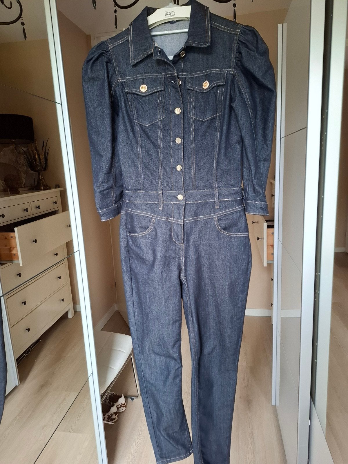 super jumpsuit van LIU JO, zgan!! maat 38., Kleding | Dames, Ophalen of Verzenden, Zo goed als nieuw, Maat 38/40 (M), Blauw