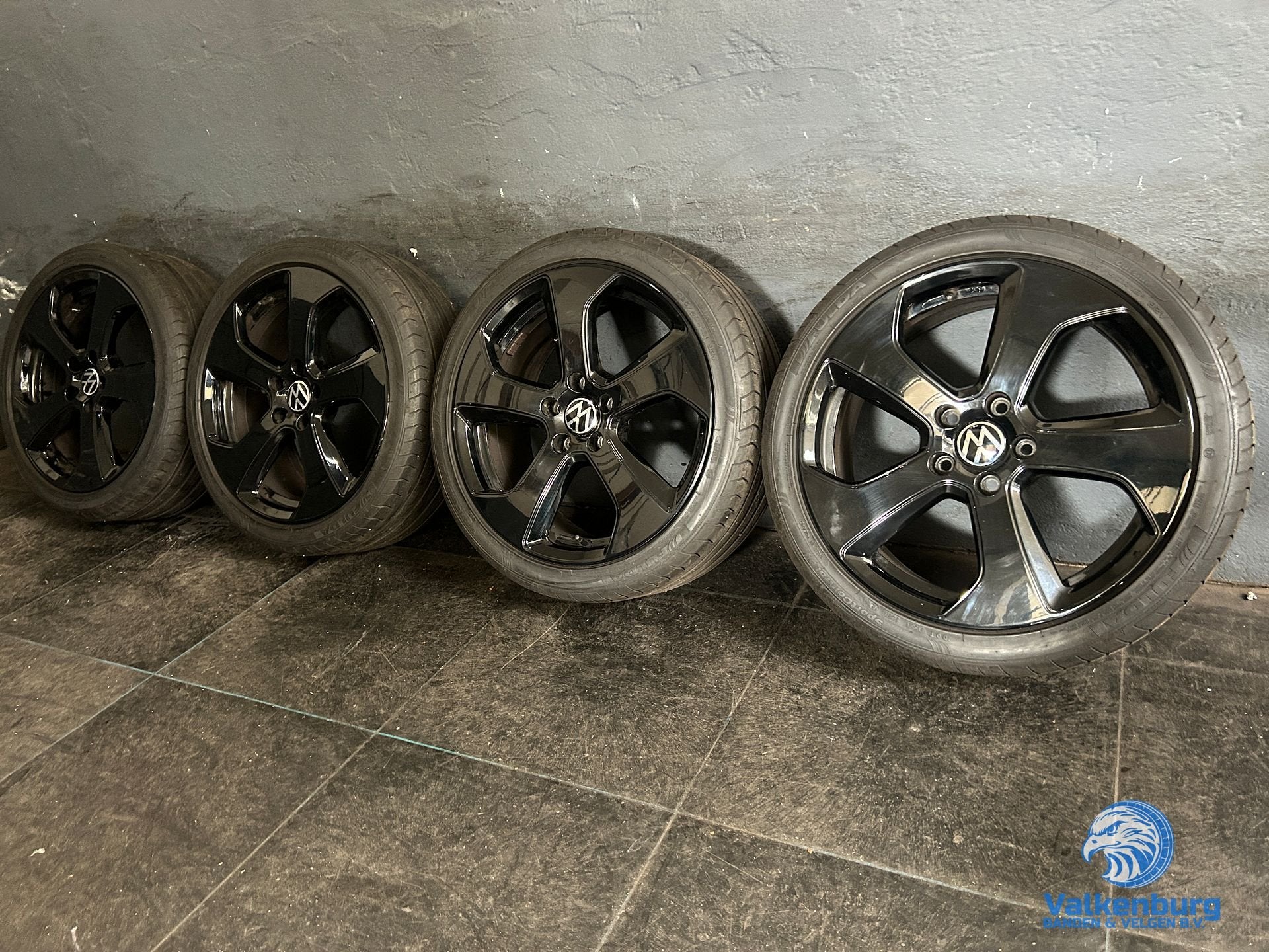 Originele VW Golf 7 5G Austin 18 inch zwarte velgen 5x112 zo, 18 inch, Gebruikt, -, -