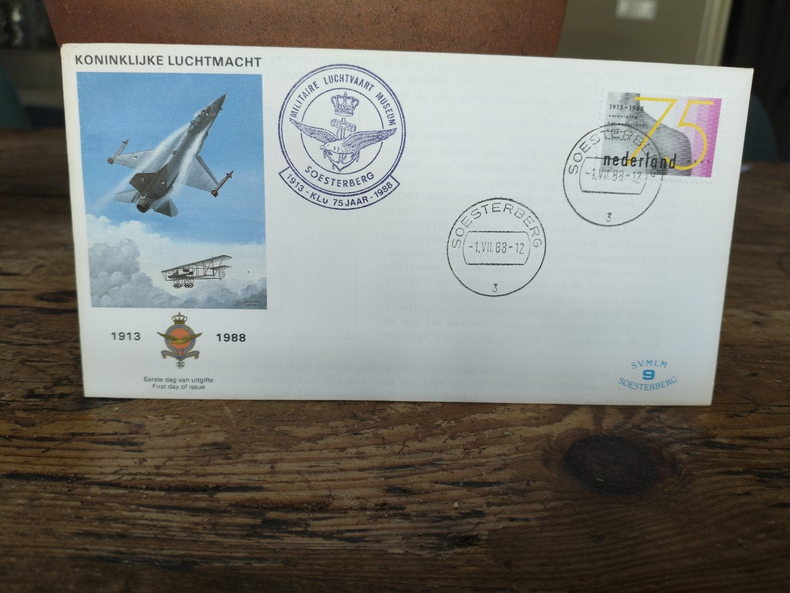 Eerste Dag Envelop Koninklijke Luchtmacht 1913-1988, Postzegels en Munten, Postzegels | Eerstedagenveloppen, Ophalen of Verzenden