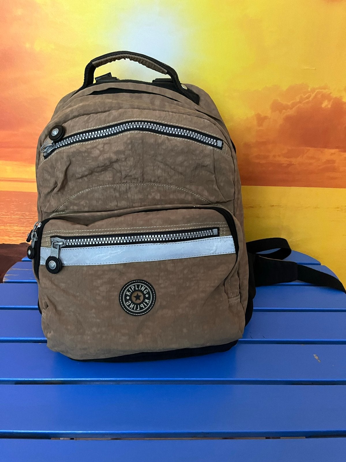 Zgan Kipling achooltas rugtas met versteviging, Ophalen of Verzenden, Zo goed als nieuw, Rugtas, 40 tot 50 cm