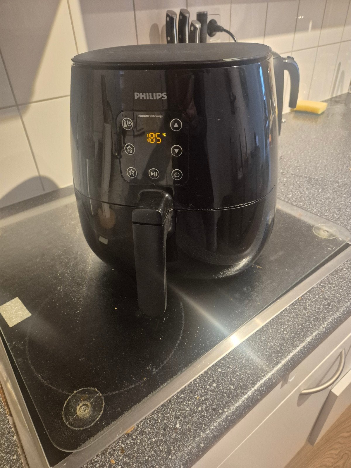 Philips Airfryer HD9263/90 - Zwart, Ophalen of Verzenden, Gebruikt, Airfryer, 1500 gram of meer
