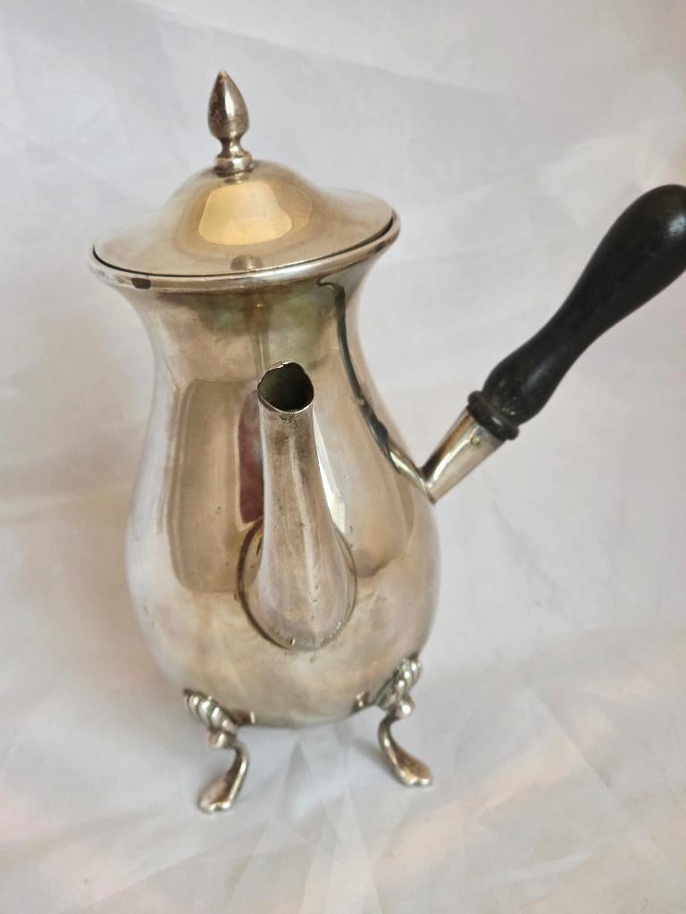 Zilveren chocoladekan William Davenport,  ca 1900, Ophalen of Verzenden, Zilver