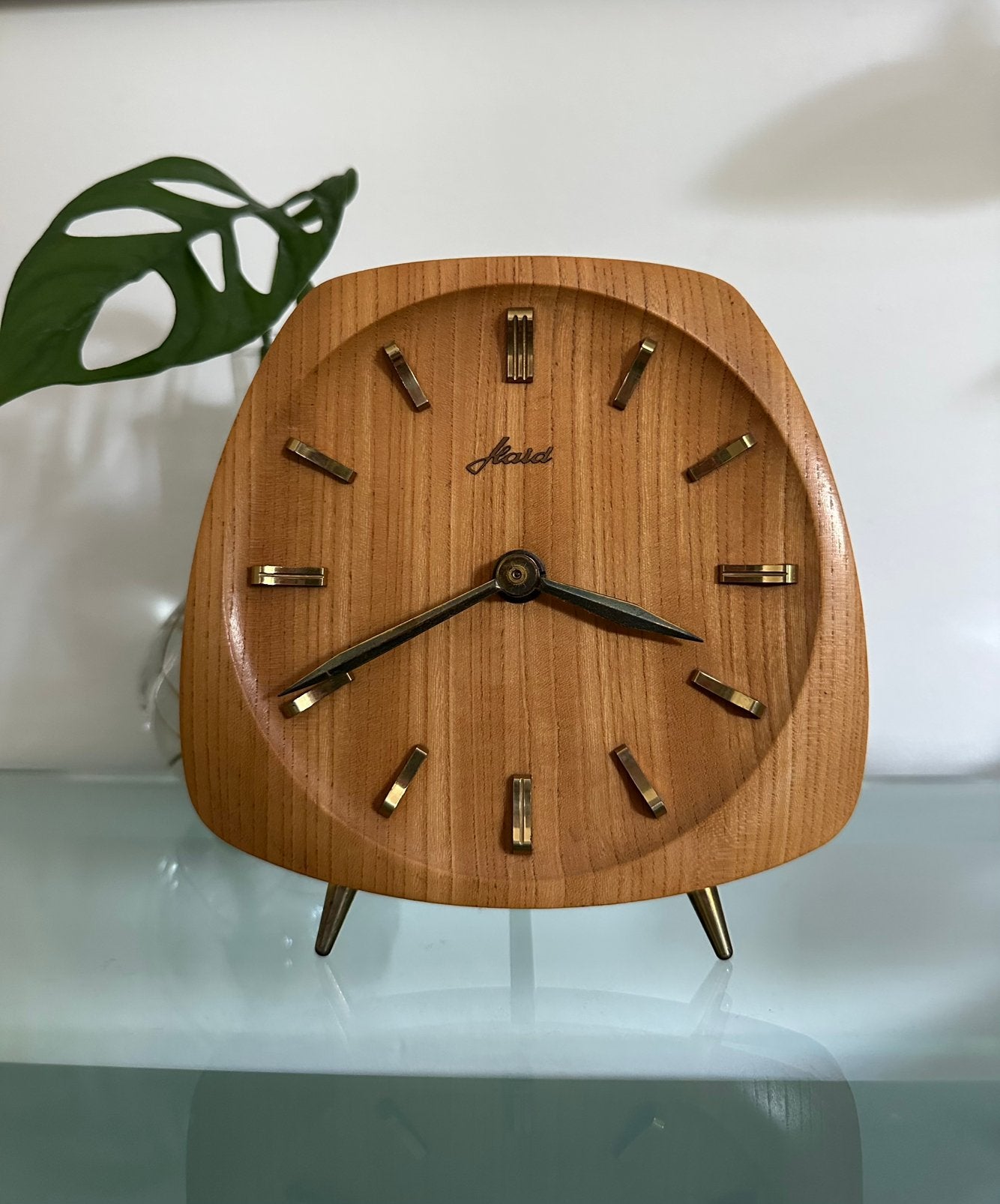 Vintage Haid tafelklok – jaren ’50/’60 – werkend, Ophalen, Vintage, Analoog, Zo goed als nieuw