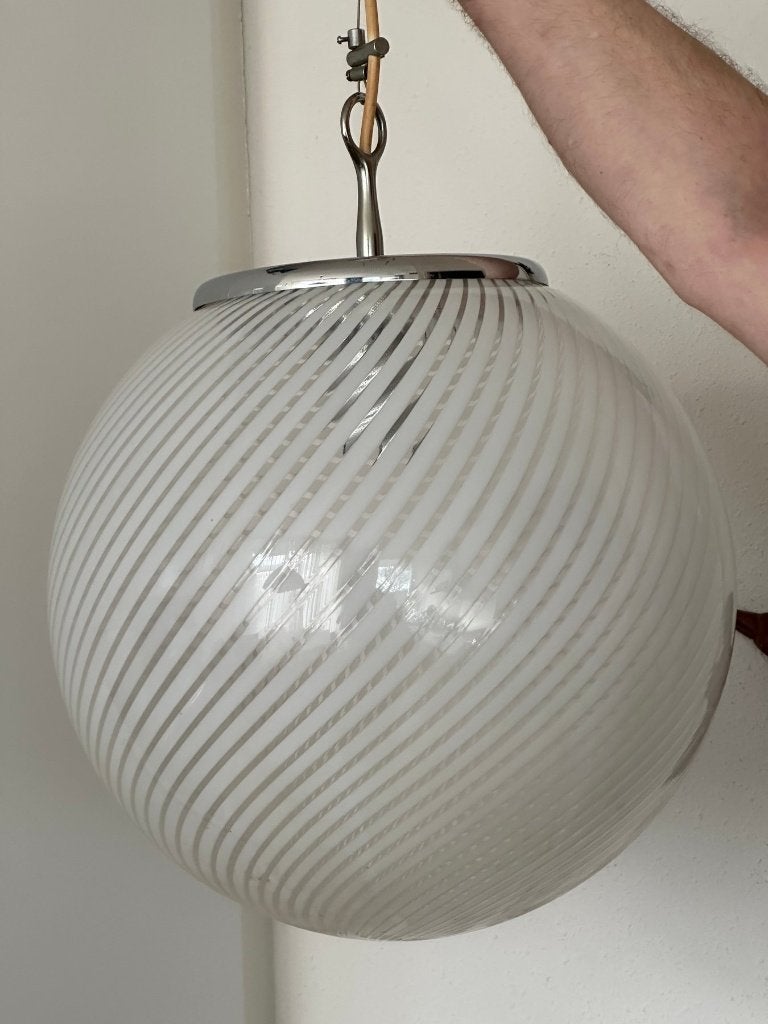 Lumi Italie / Venini Werveling Italie 1960 HangLamp, Ophalen